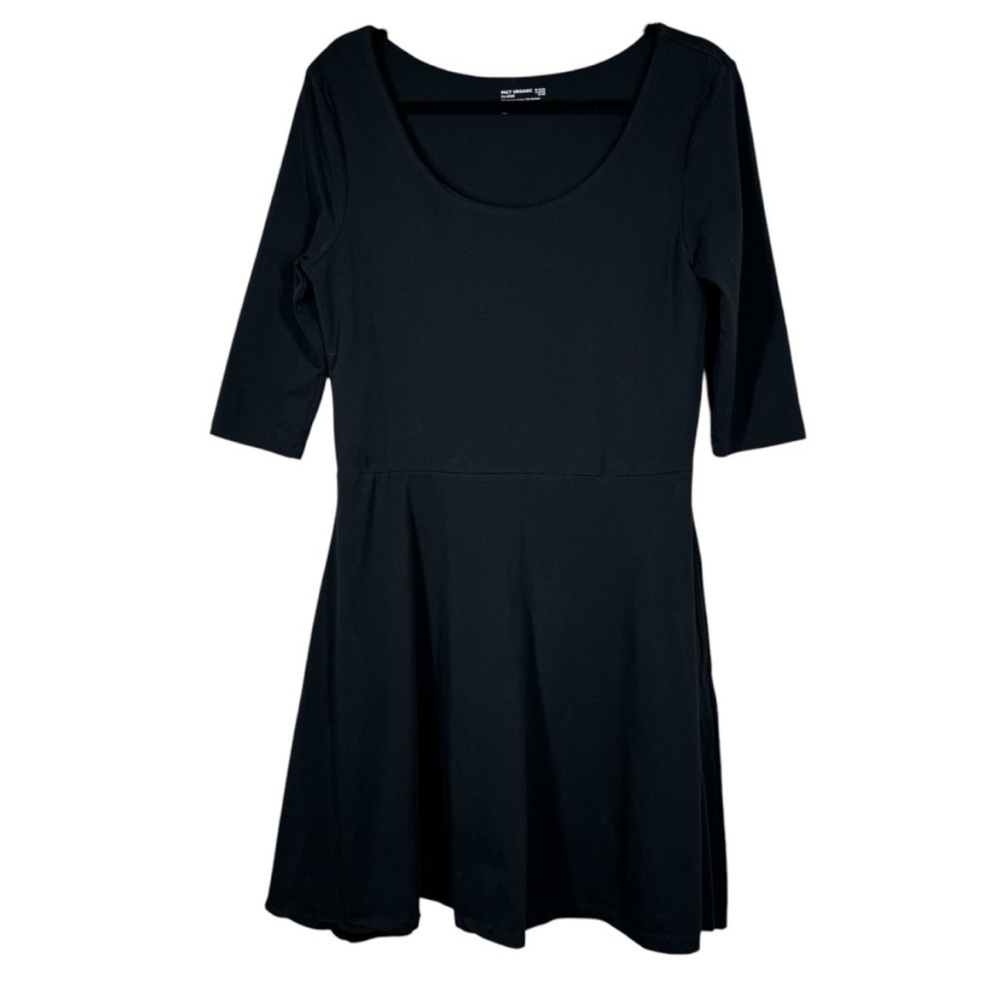 Pact Organic Dress Black Organic Cotton Scoop Neck Knee Length Women’s XL
